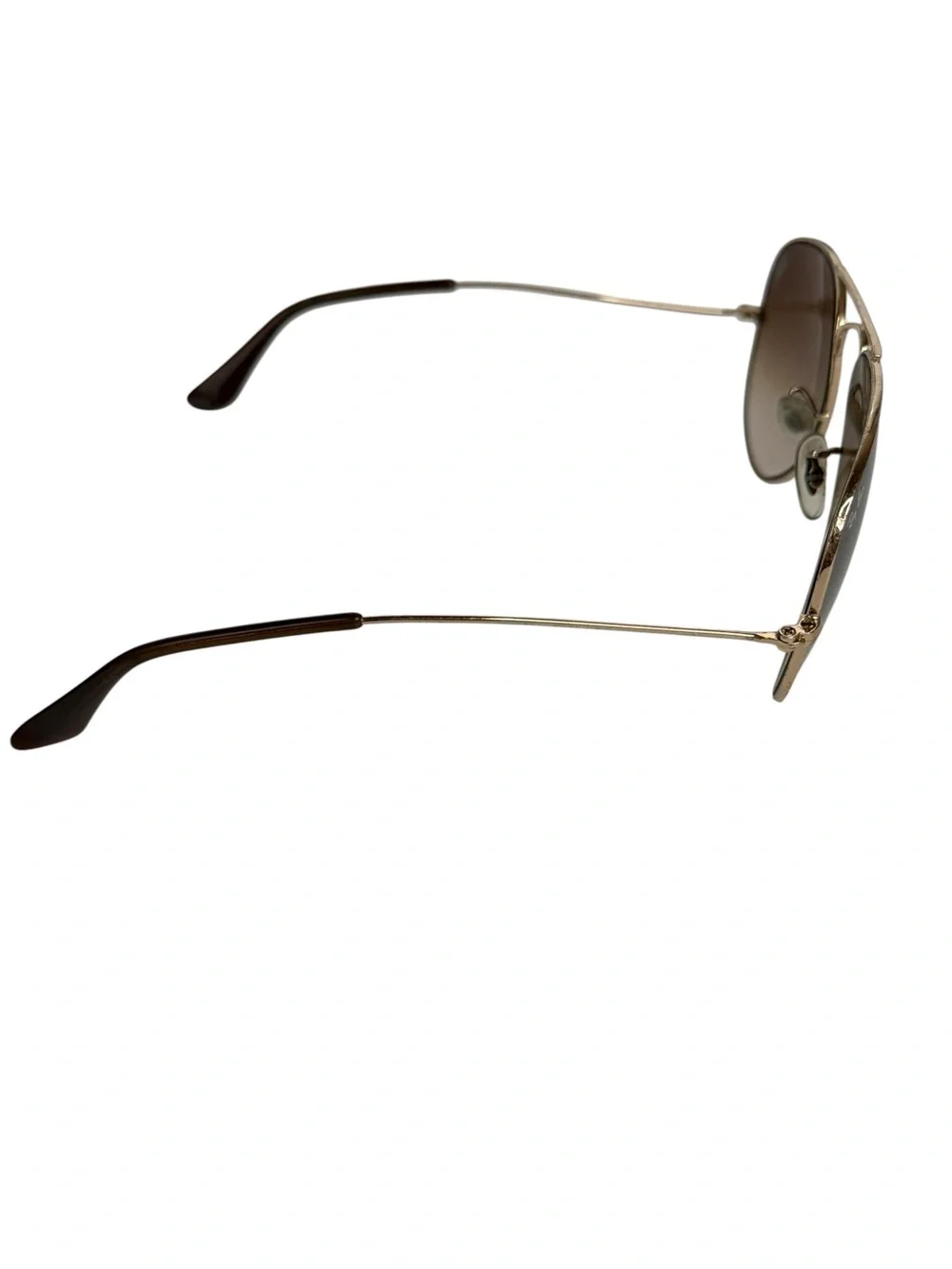 Ray Ban Gold Frame Aviator Sunglasses with Brown Lenses RB 58 14